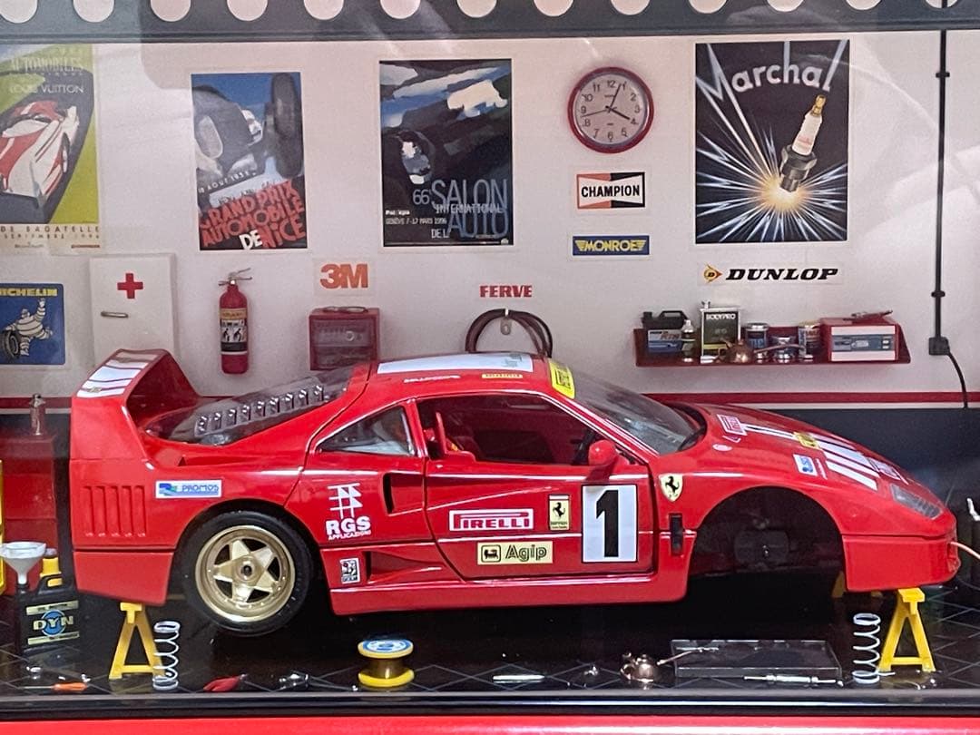 Ferrari F40 1/18 ガレージシーン　ジオラマモデル
