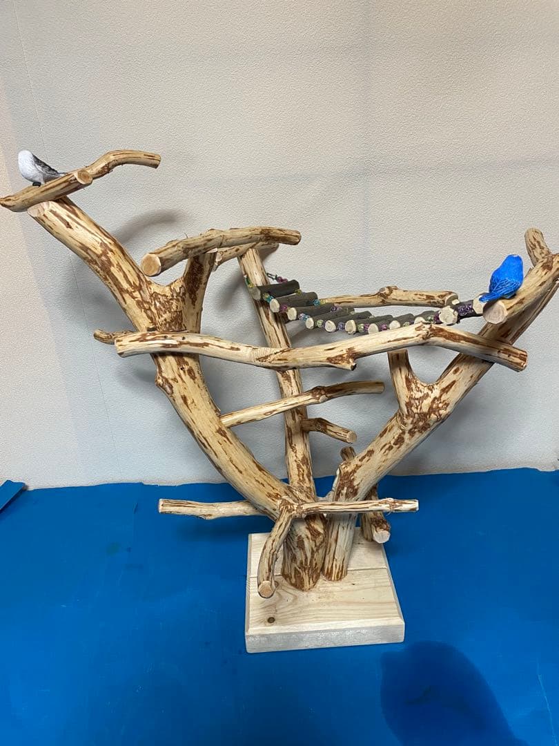 木製鳥用止まり木 多層構造