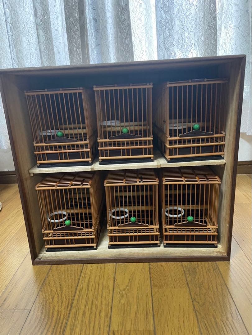 メジロ　寝かせカゴ　カゴ６個付き　Ｂ