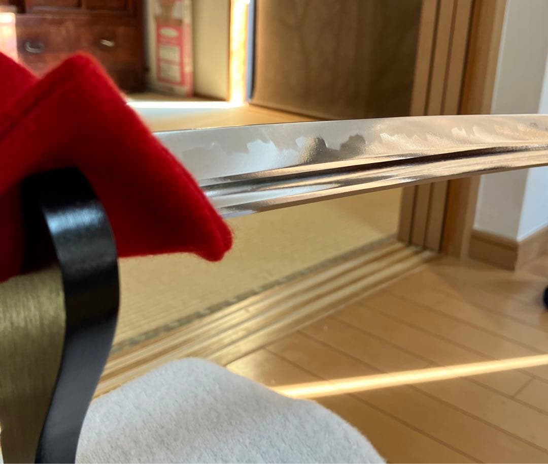 五条　日本刀 黒い鞘 赤い紐 居合刀　模造刀