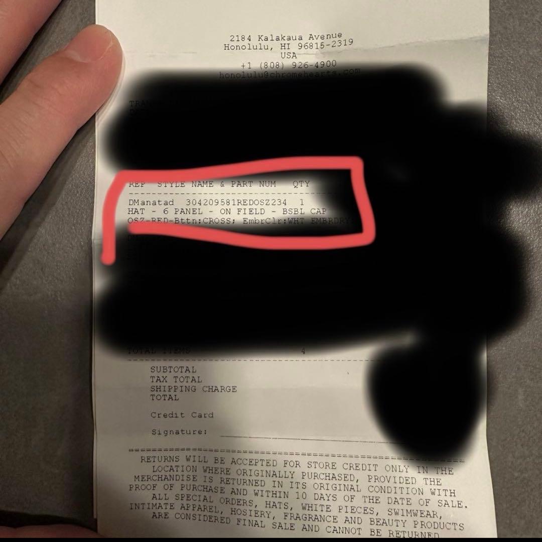 新品・正規品　CHROME HEARTS【クロムハーツ】キャップ　赤　レッド