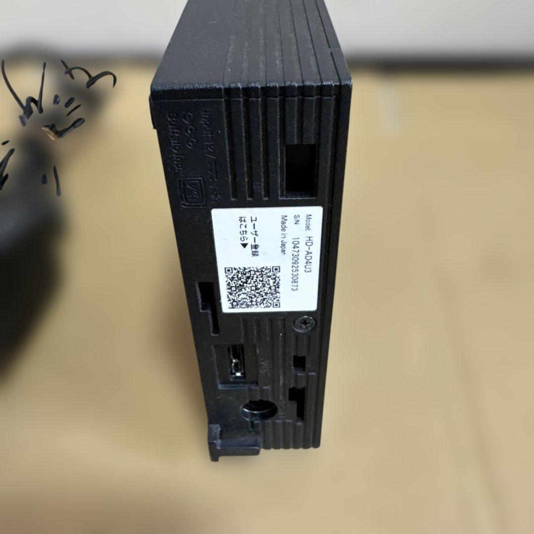 BUFFALO 外付けHDD 4TB HD-EDS4U3-BD 美品