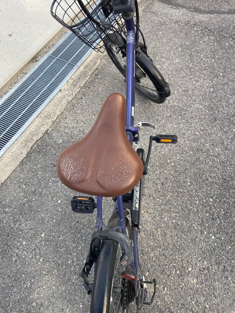 Peltech TDN-206L 電動アシスト自転車 ネイビー 前カゴ付き