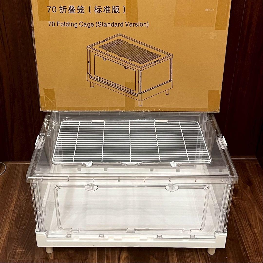 折り畳み式アクリル透明ケージ 小動物　大型　小動物ケージ　アクリルケージ