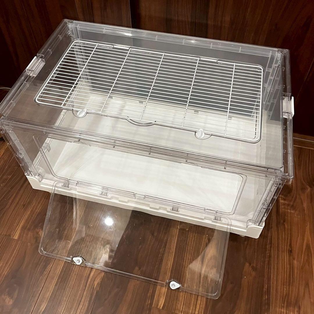 折り畳み式アクリル透明ケージ 小動物　大型　小動物ケージ　アクリルケージ