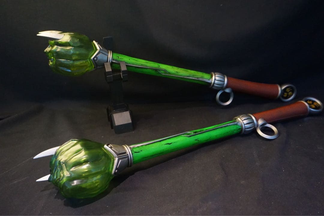 ラスト1 仮面ライダー歌舞鬼　音撃棒・烈翠　1：1プロップスケール