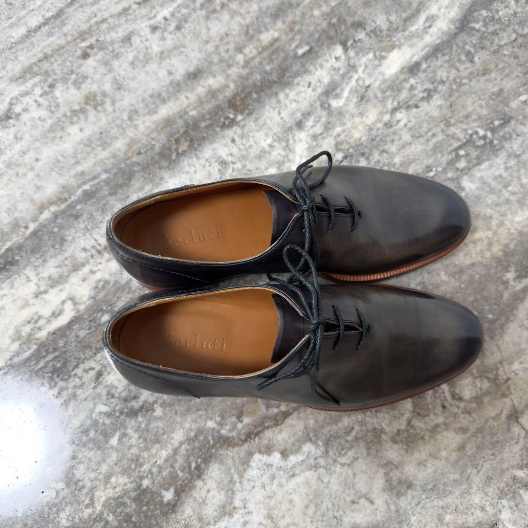 定価32.2万円 ベルルッティ 限定 アレッシオ ブルーパティーヌレザーシューズ