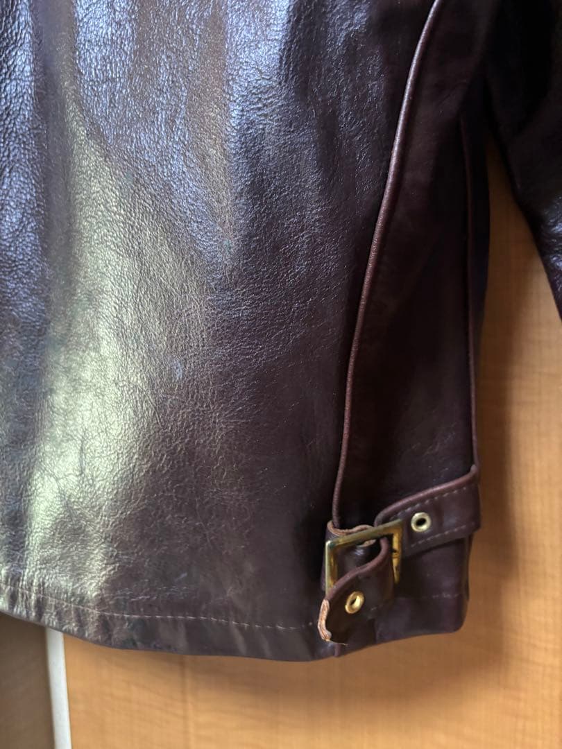 美品　schott 641 シングルライダースジャケット　38 ダークブラウン