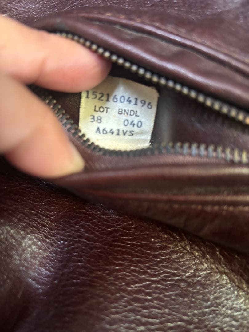 美品　schott 641 シングルライダースジャケット　38 ダークブラウン