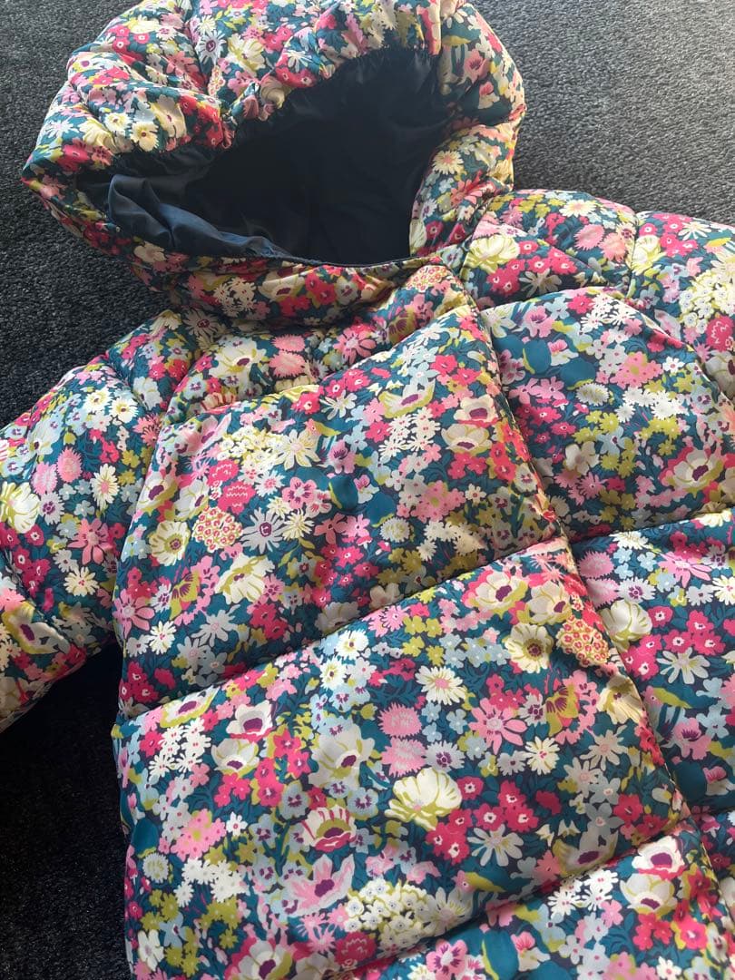 jacadi 花柄フード付きダウンコート 90cm