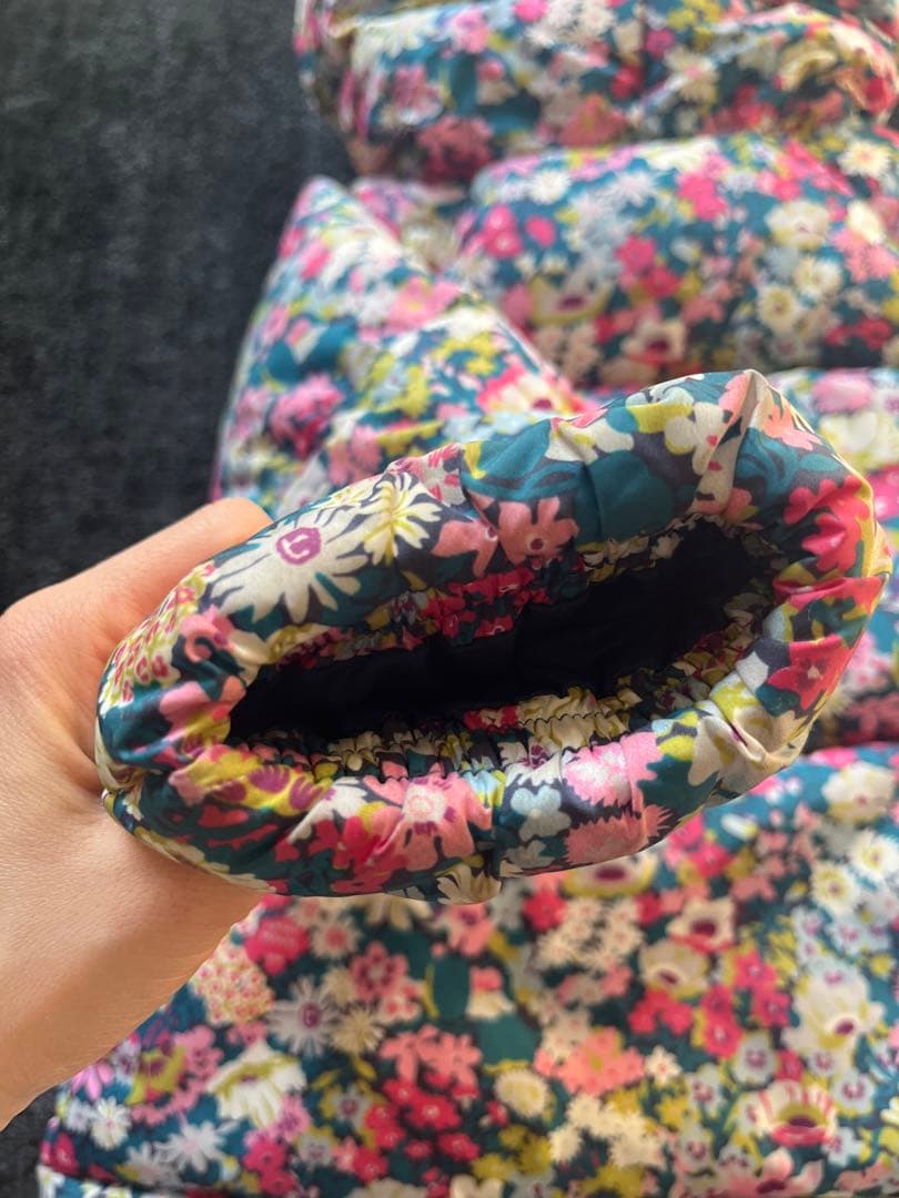 jacadi 花柄フード付きダウンコート 90cm