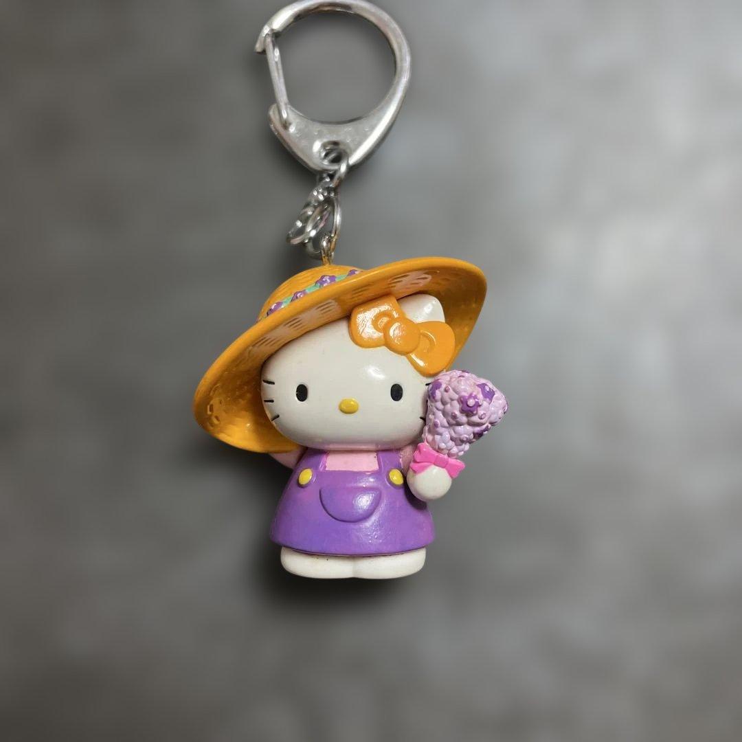 【希少品】レア北海道限定 ハローキティ ラベンダー キーホルダー 2002年