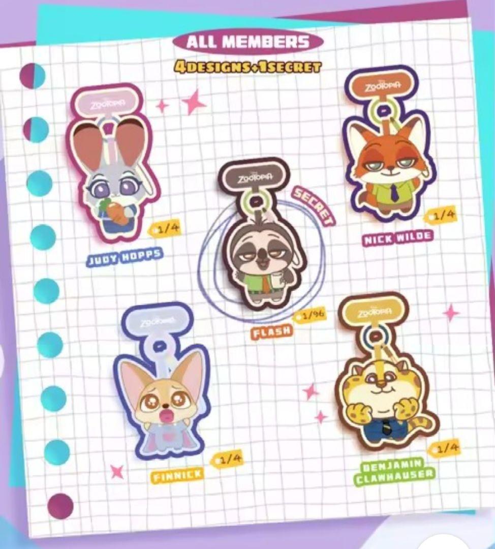 ズートピア52TOYS Zootopia Cute Crew　ケータイストラップ