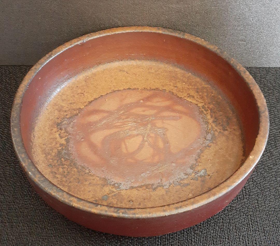 備前焼　名工【木村基子　木村素静  】備前　菓子鉢【師人間国宝　伊勢崎淳　茶道具