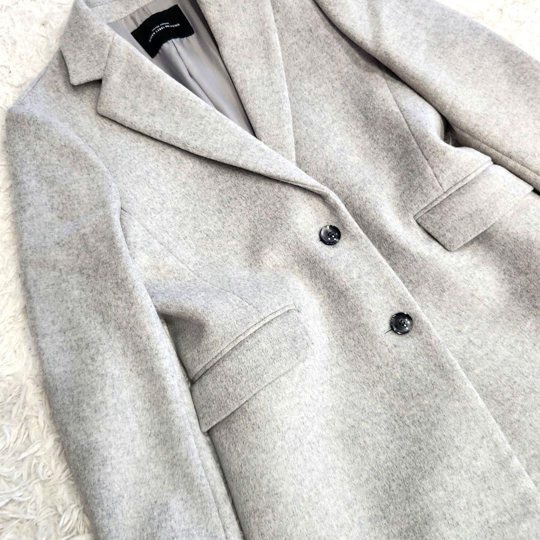 ✨未使用級✨グリーンレーベルリラクシング❣️ロングコート　38　ライトグレー