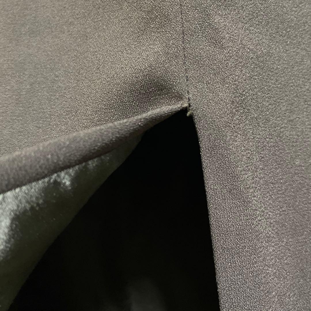 スーツ・フォーマル・ドレス ANDRESD bell sleeve slit dress L brown