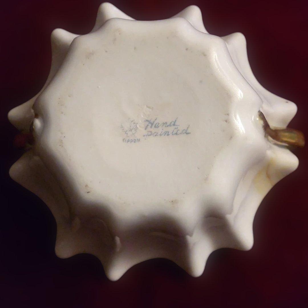 希少 アンティーク オールドノリタケメイプルリーフ 金盛りビジュー器