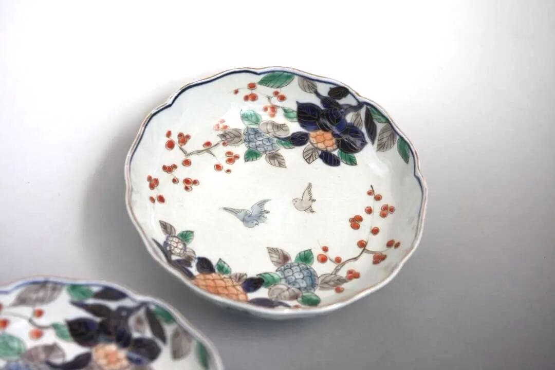 色絵中鉢　2個　江戸時代　古伊万里