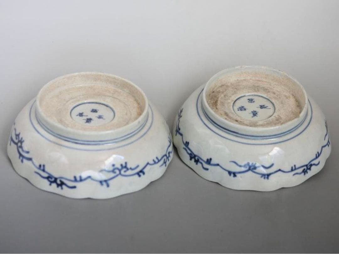 色絵中鉢　2個　江戸時代　古伊万里