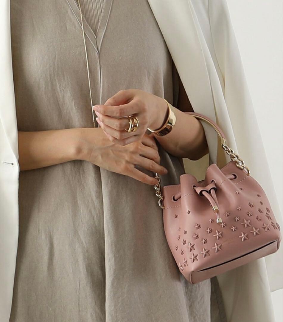 極美品 Jimmy Choo ジミーチュウ ショルダーバッグ ボンボンバケット