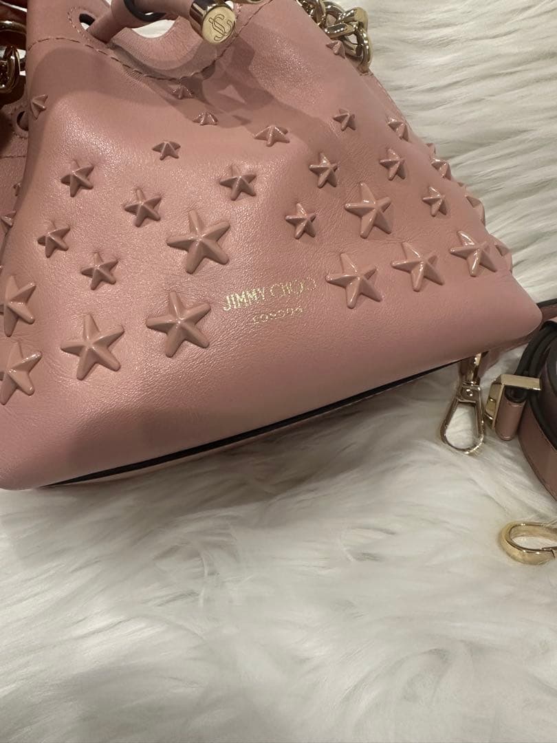 極美品 Jimmy Choo ジミーチュウ ショルダーバッグ ボンボンバケット