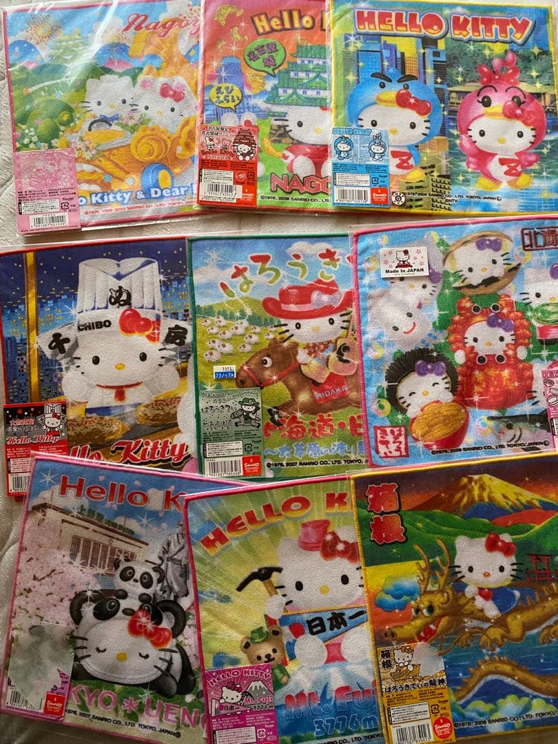 ご当地キティちゃん　タオルハンカチ　52枚