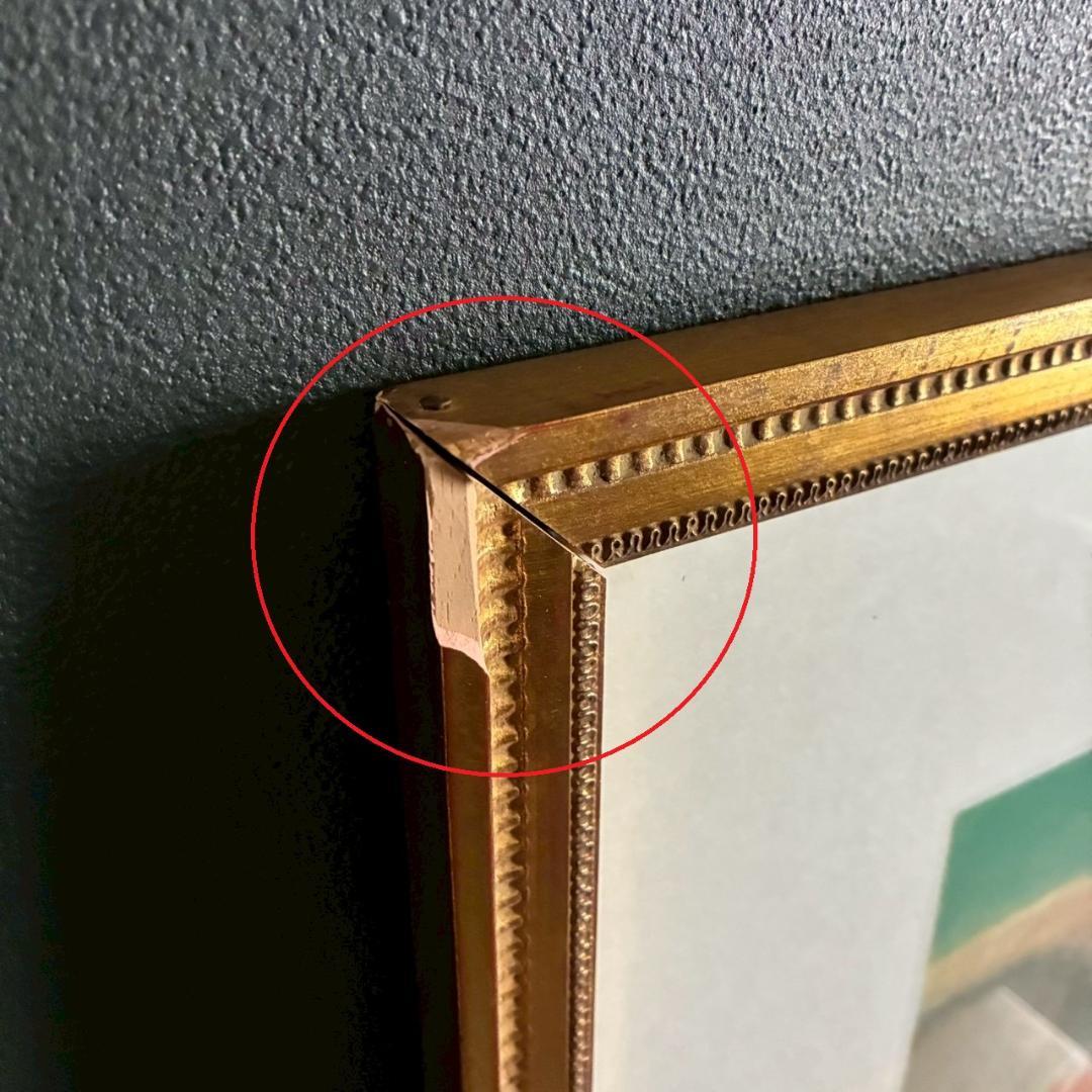 小山敬三「紅浅間」リトグラフ 直筆サイン・印章有 文化勲章受章作家 洋画家