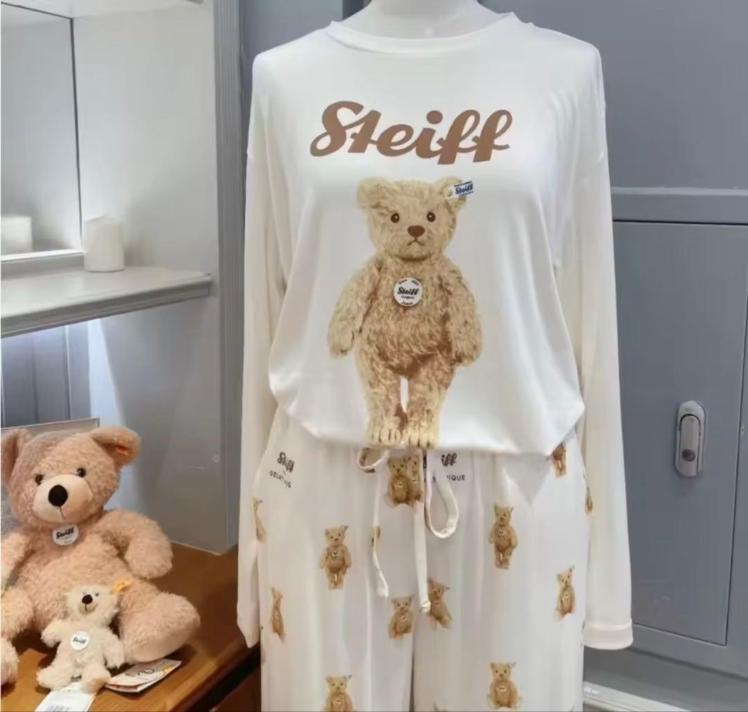 ★新品未使用　ジェラートピケ　ルームウェア　クマベア　Steiff テディベア