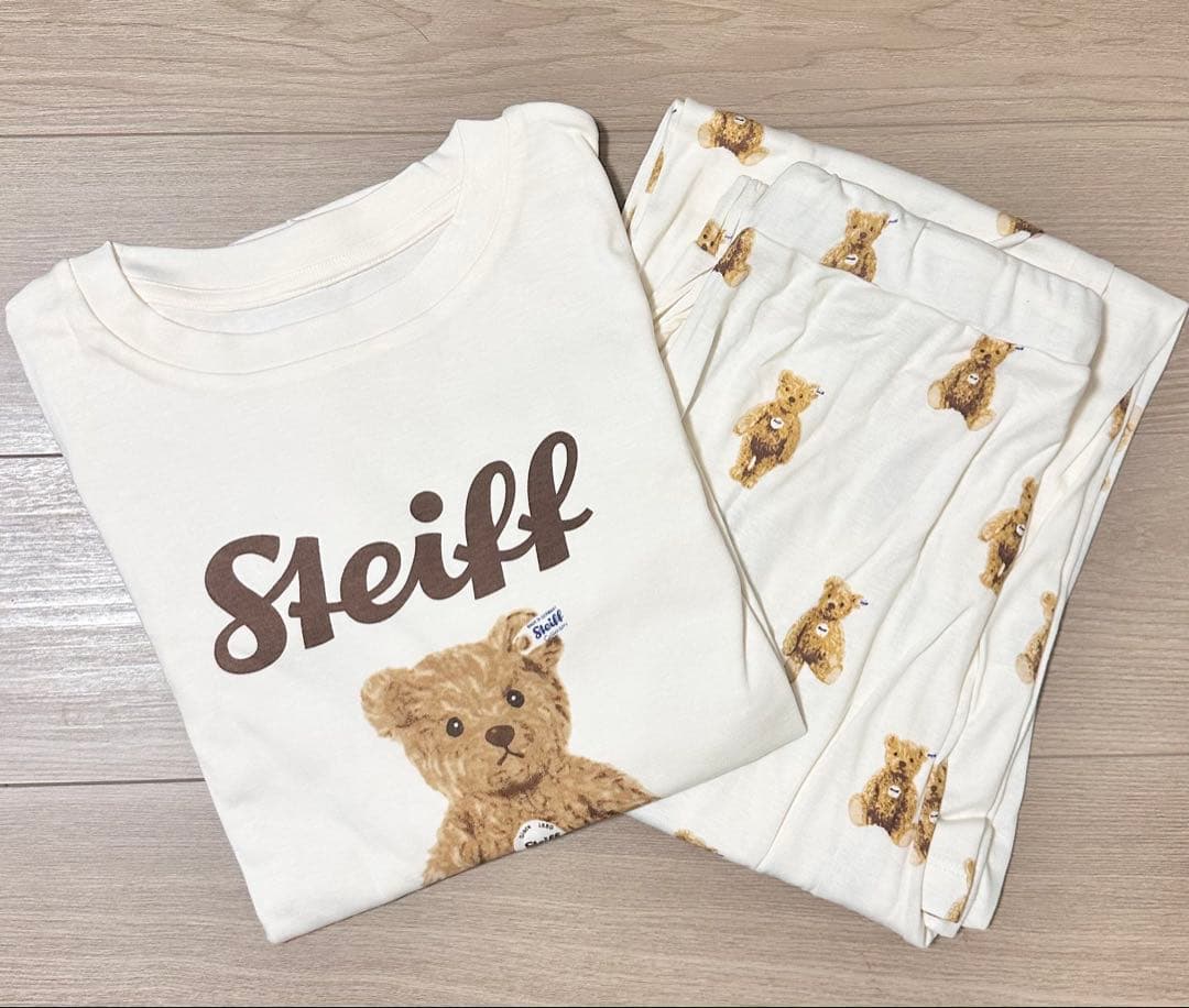 ★新品未使用　ジェラートピケ　ルームウェア　クマベア　Steiff テディベア