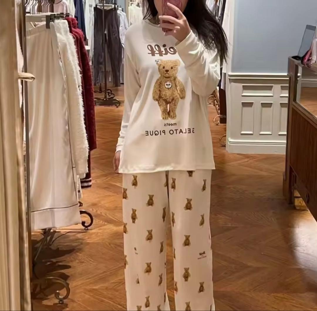 ★新品未使用　ジェラートピケ　ルームウェア　クマベア　Steiff テディベア