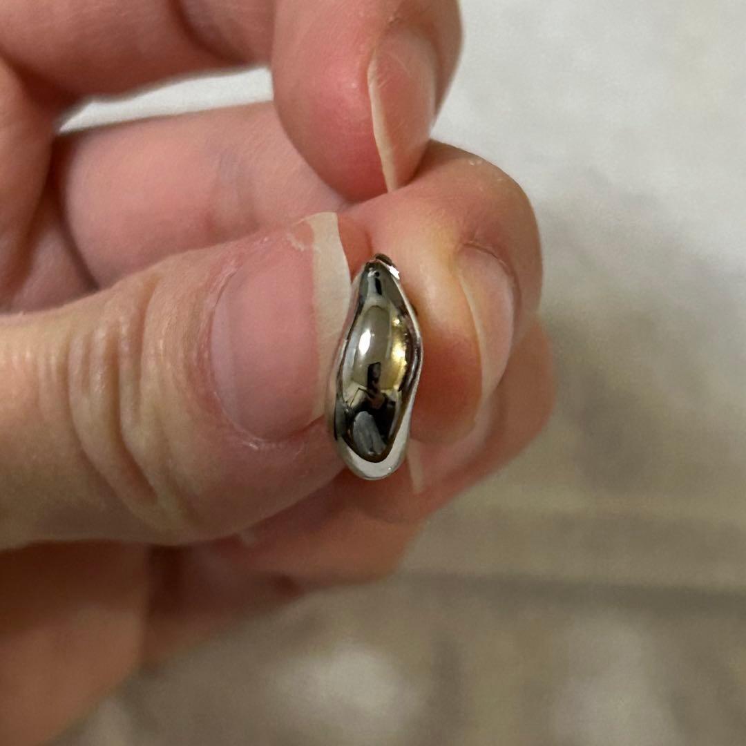 極美品　ete 現行品　ドロップピアス　プラチナコーティング　SV925 K18