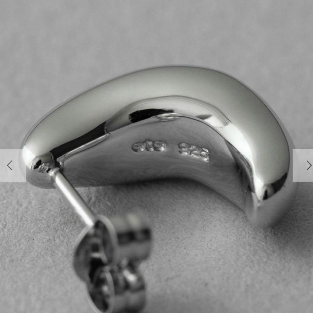 極美品　ete 現行品　ドロップピアス　プラチナコーティング　SV925 K18