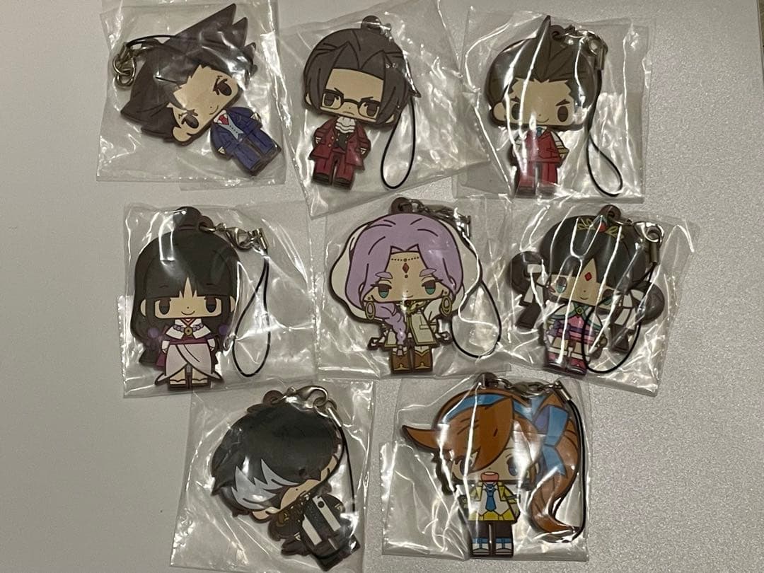 逆転裁判　こえだらいず　ラバーストラップ　ラバスト　コンプセット