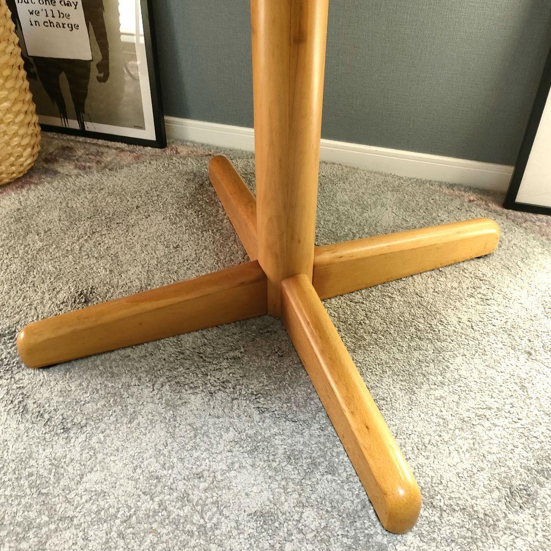 【ヴィンテージ】飛騨産業 ラウンドテーブル北欧テイスト 無垢材 ナチュラル