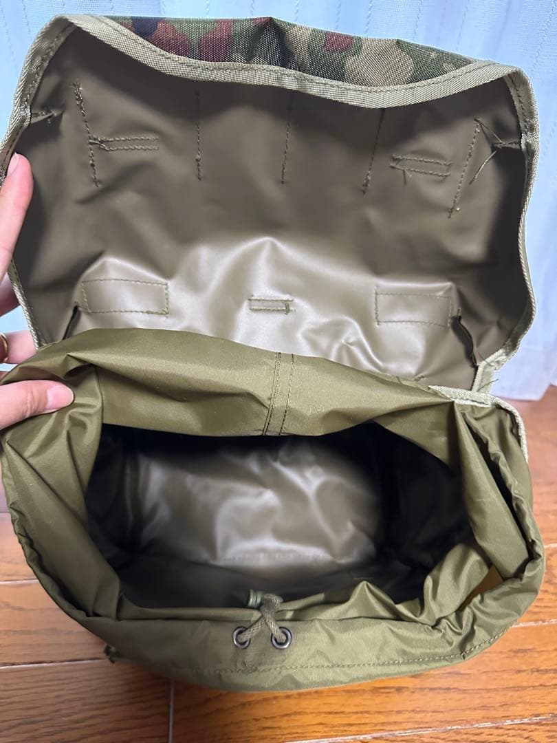 迷彩バックパック 耐久性ナイロン製 陸上自衛隊 雑嚢