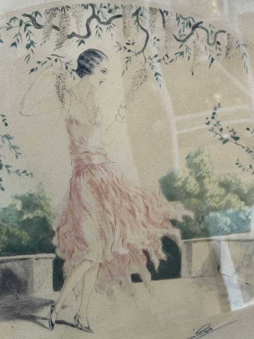 ルイ・イカール　Louis Icart エッチング　サイン入り1931　女性像