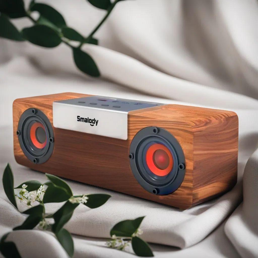 木製ワイヤレススピーカー 10W ポータブルデザイン