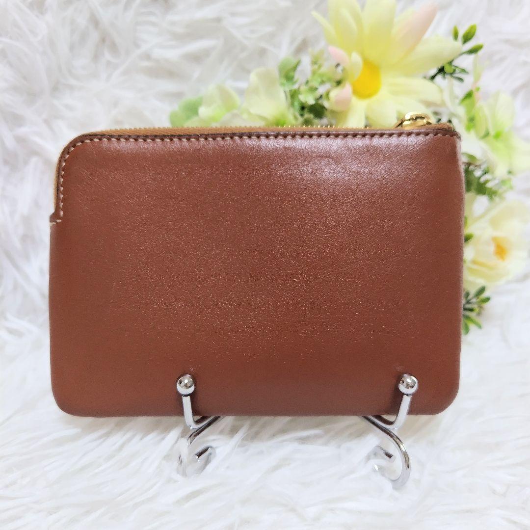 レア美品✨セリーヌ◇キュイルトリオンフケース　キーリング付きブラウン