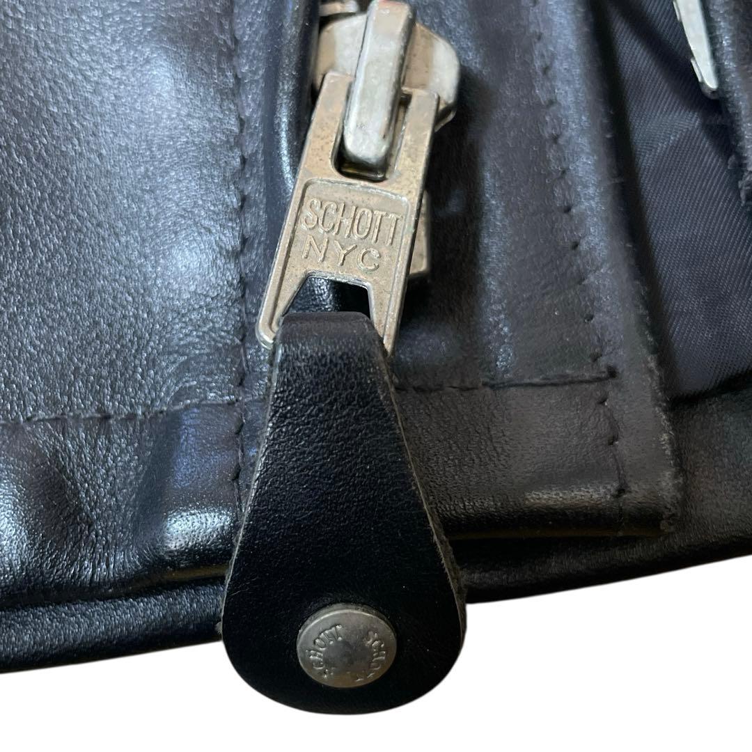 【美品】Schott ショット 641 シングルライダース 44 ライナー付