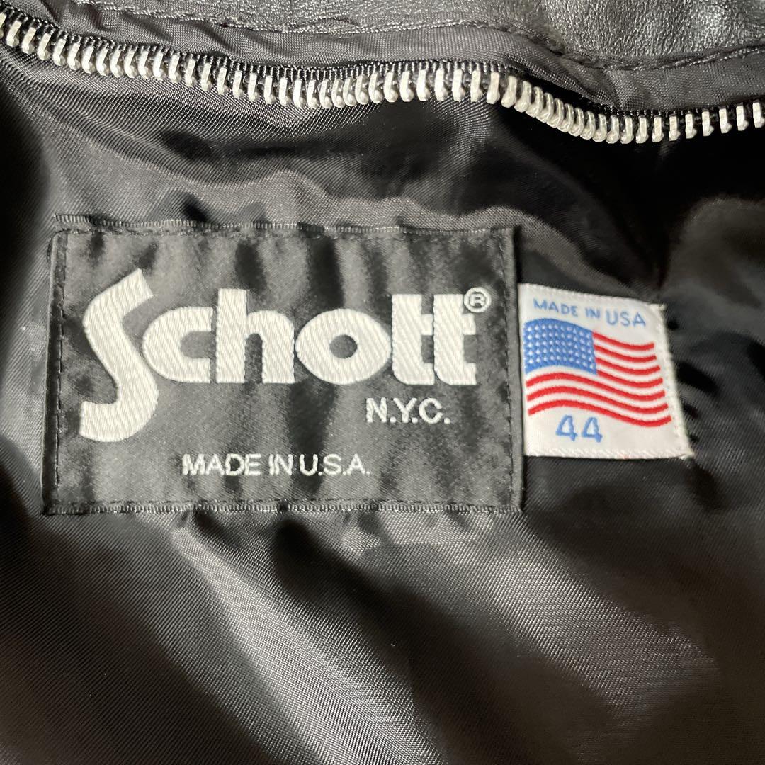 【美品】Schott ショット 641 シングルライダース 44 ライナー付