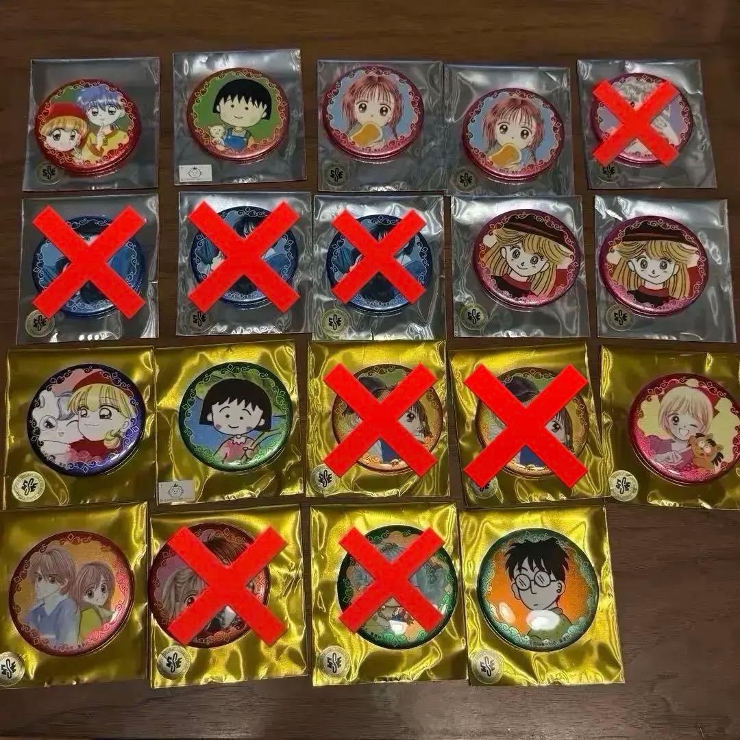 りぼん70周年カフェ　キラキラ缶バッジ