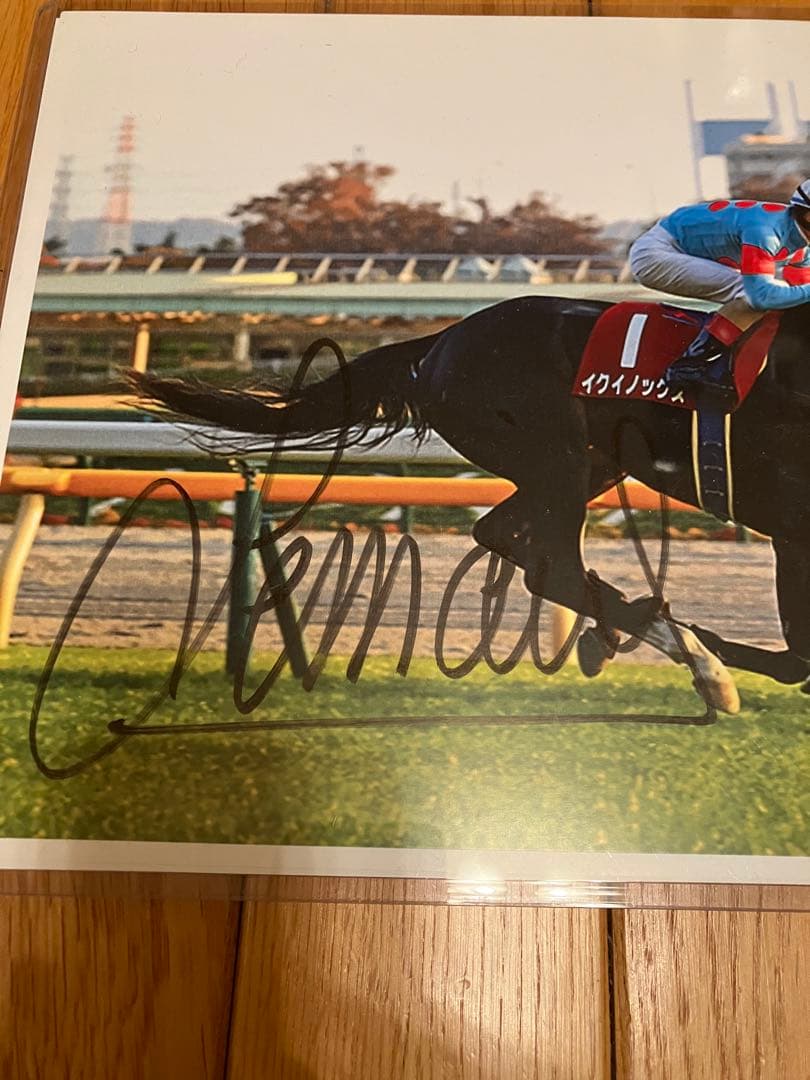 イクイノックス　2021 東スポ杯2歳C・ルメール騎手直筆サイン　鬣　たてがみ