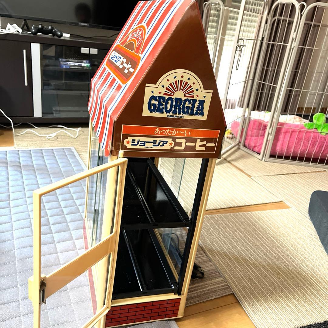 ジョージア　缶ウォーマー　未使用　コーヒー　昭和　レトロ　棚　飾り棚