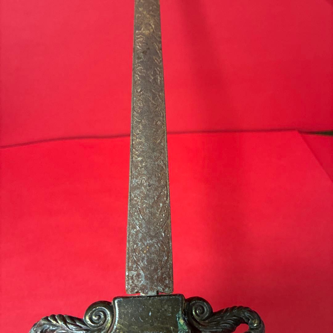 時代物100年以上前アンティークショートソード　剣　洋刀模造刀骨董置物ブロカント