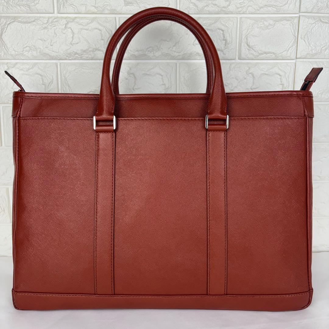 ✨美品✨ IS/IT イズイット 2wayレザービジネスバッグ レンガ