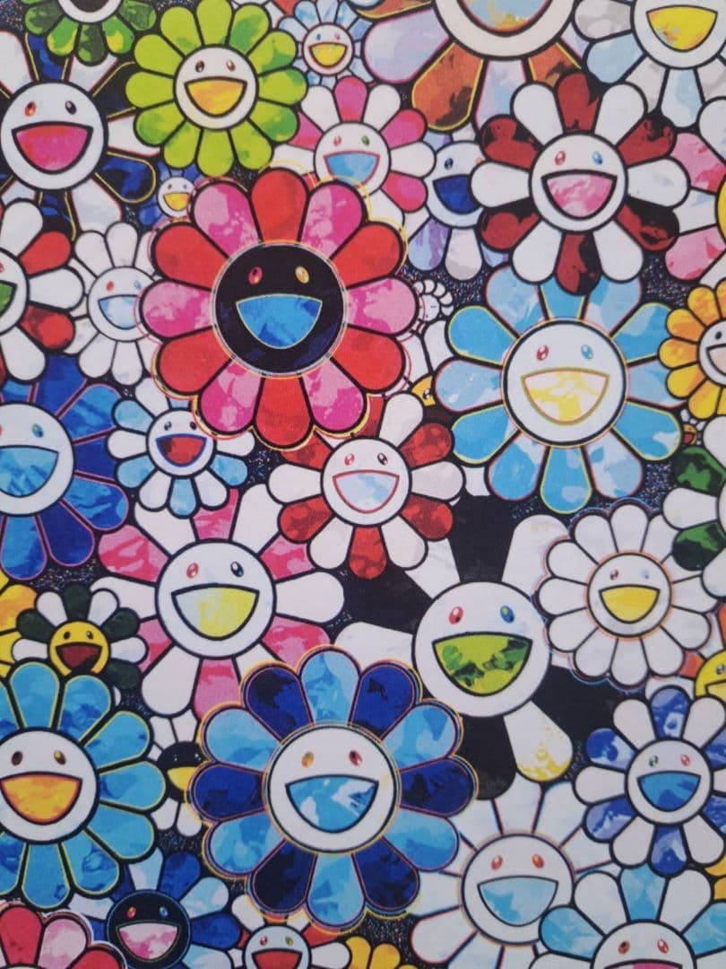 村上隆　花畑　2枚セット　ポスター　アート　人気画家　(草間彌生　奈良美智)