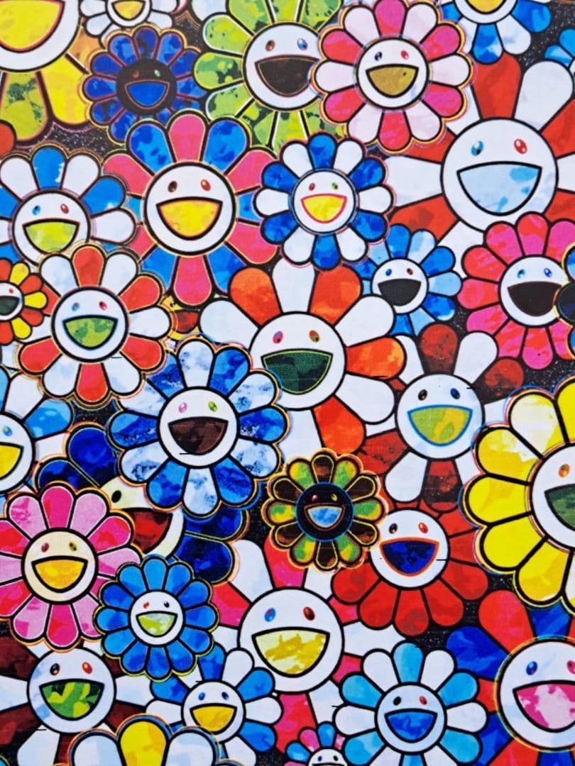 村上隆　花畑　2枚セット　ポスター　アート　人気画家　(草間彌生　奈良美智)