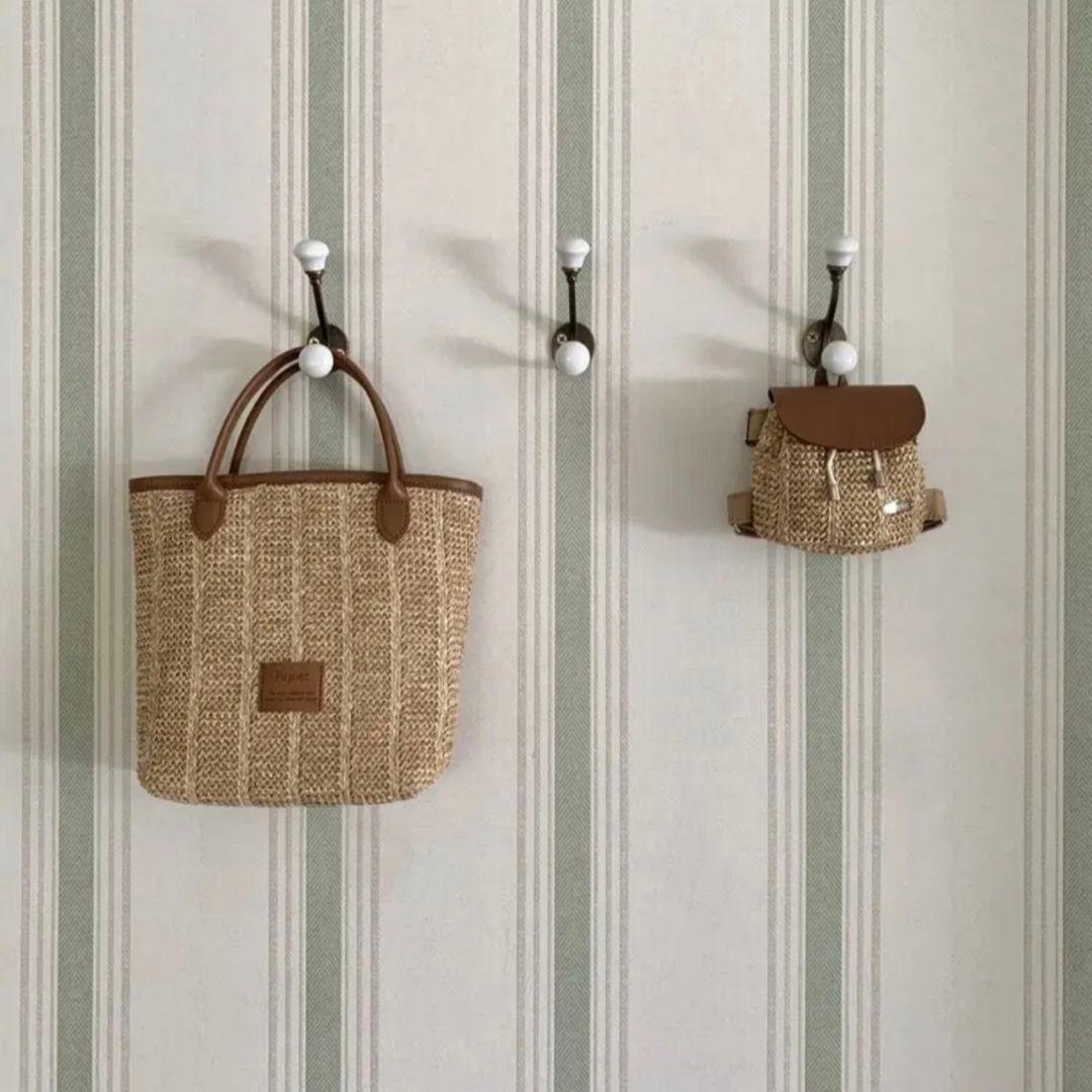 韓国犬服【papier】Raffia Work Back & Backpack