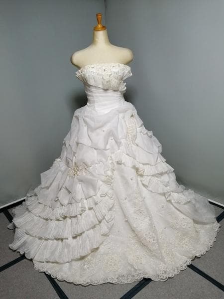 [352] ウエディングドレス 11～13号サイズ 中古