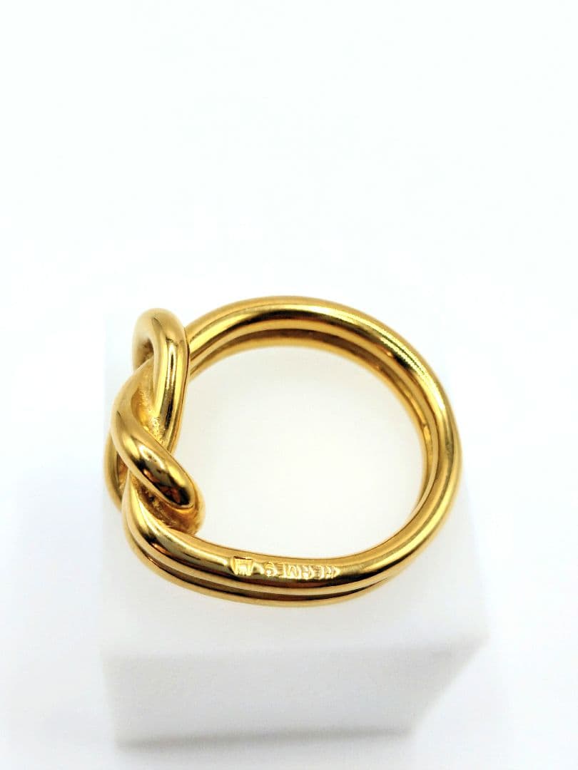 エルメス HERMES スカーフリング メタル ゴールド e59607g